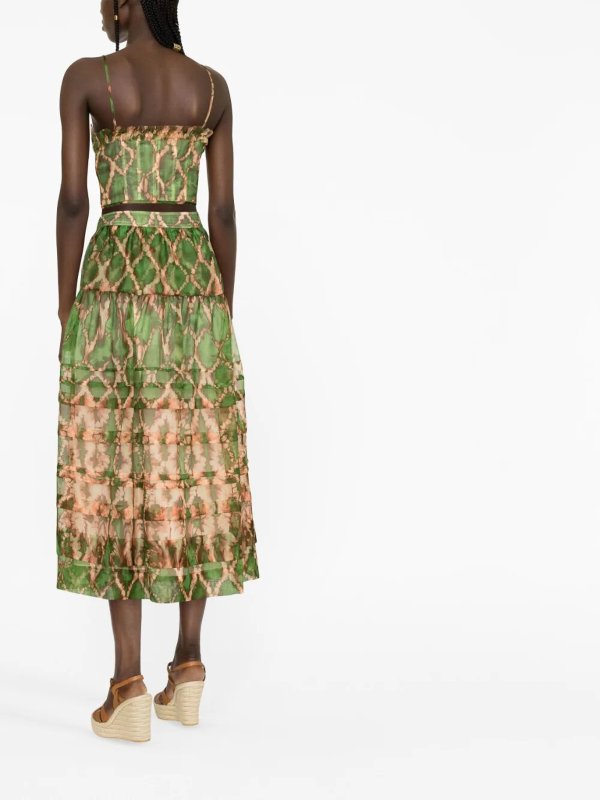 Jupe Midi - Vert shop online: ULLA JOHNSON
