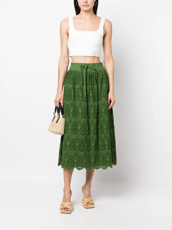 ULLA JOHNSON: Knee length skirts & Midi online - Lace skirt