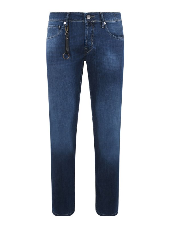 INCOTEX: Jeans à jambe droite - Jean Droit - Denim