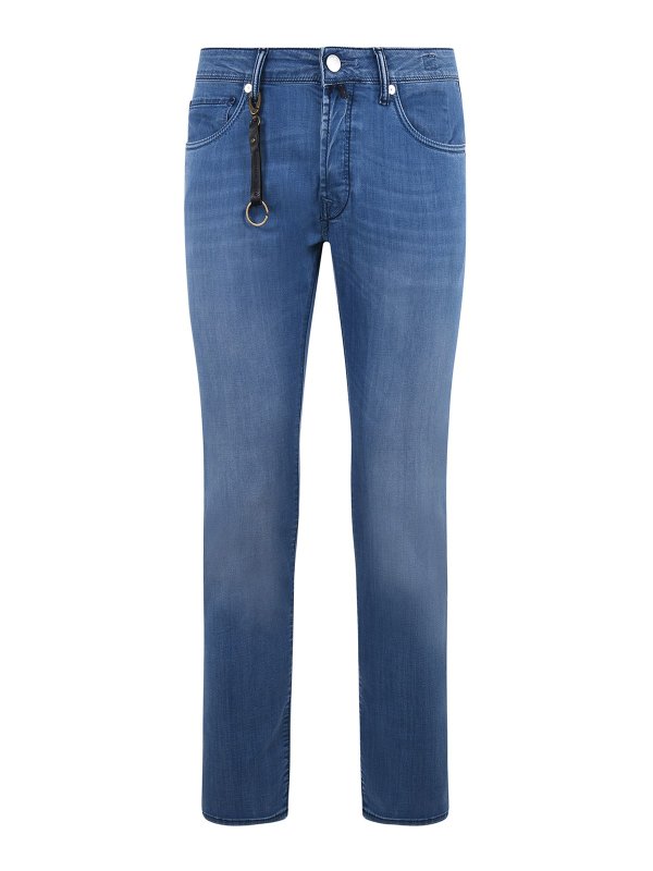 INCOTEX: Jeans à jambe droite - Jean Droit - Denim