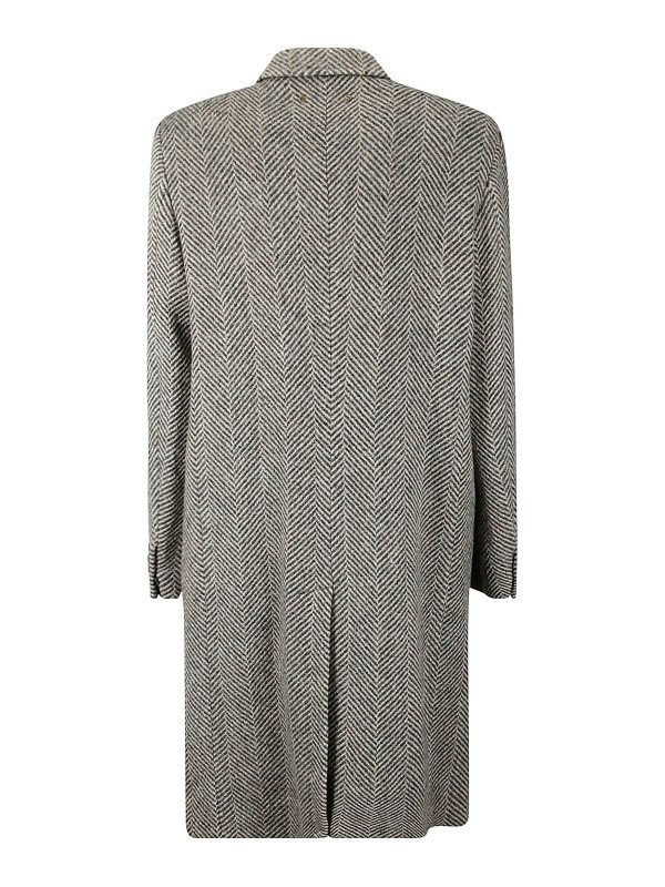 GOLDEN GOOSE: Abrigos semilargos online - Abrigo Midi - Gris