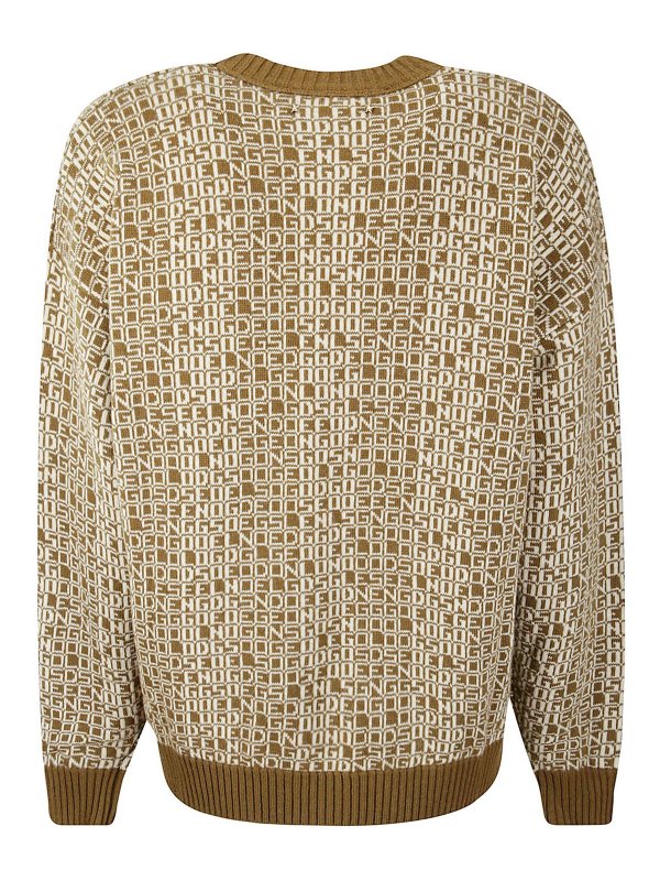 GOLDEN GOOSE: Suéteres con cuello pico online - Suéter Cuello Redondo - Marrón