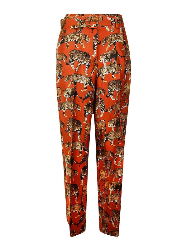 ALBERTO BIANI: カジュアルトラウザー - カジュアルパンツ - 赤