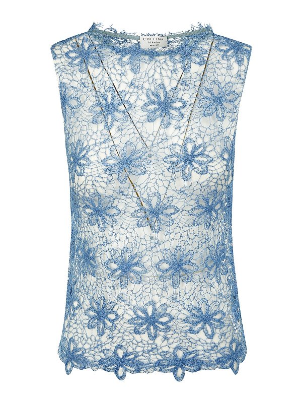 COLLINA STRADA: Tops & Débardeurs - Top - Bleu