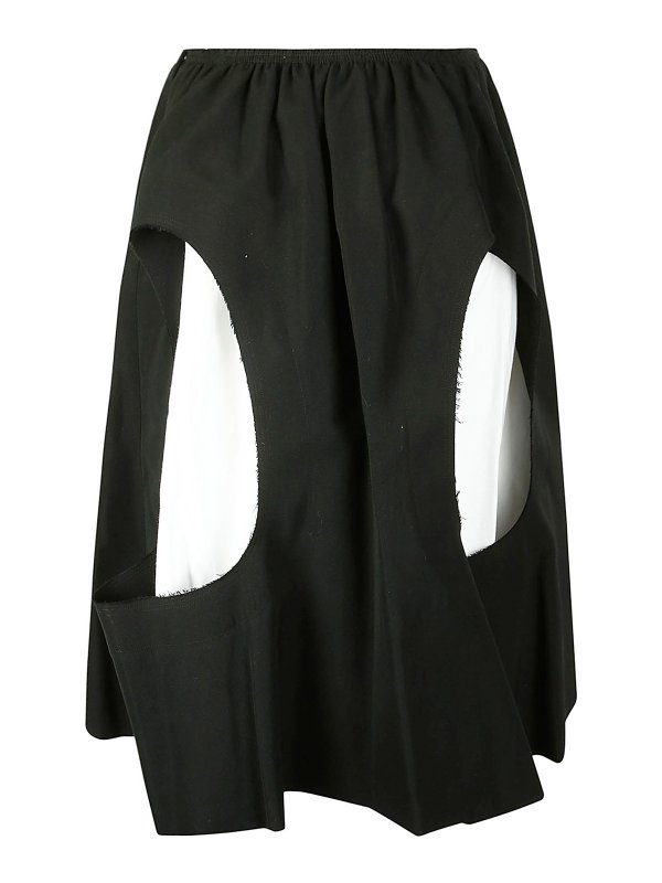 COMME DES GARCONS: Knielange und Midi Röcke online - Midirock - Schwarz