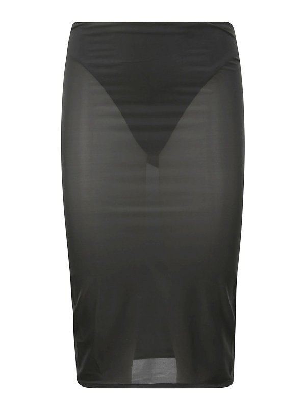 Courreges: ニーレングススカート＆ミディ丈 - 膝丈/ミディスカート - 黒