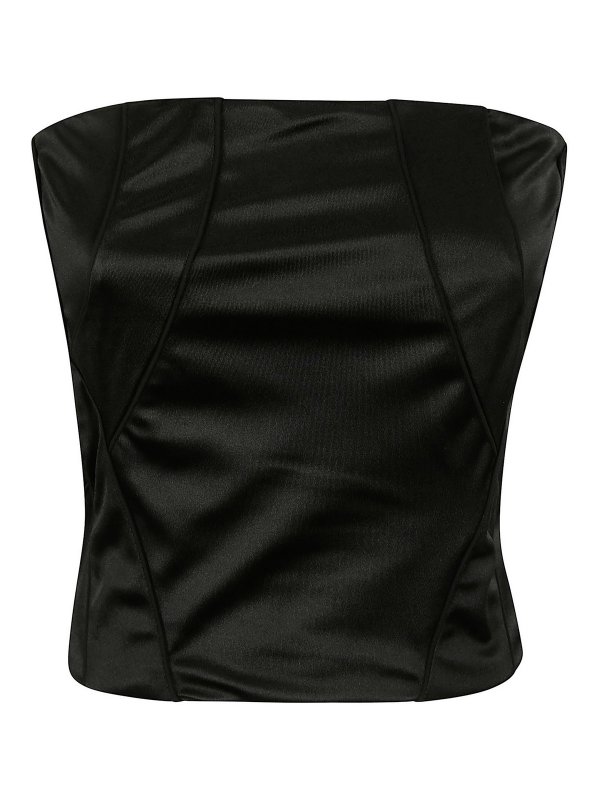 MM6 Maison Margiela トップ/タンクトップ - 黒|S52NC0325S78140900