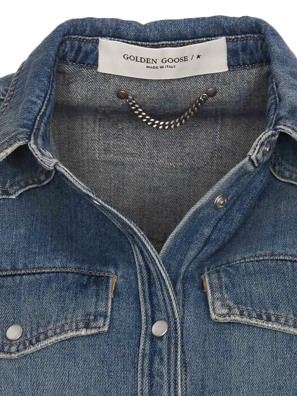 Denim chemisier dress shop online: GOLDEN GOOSE