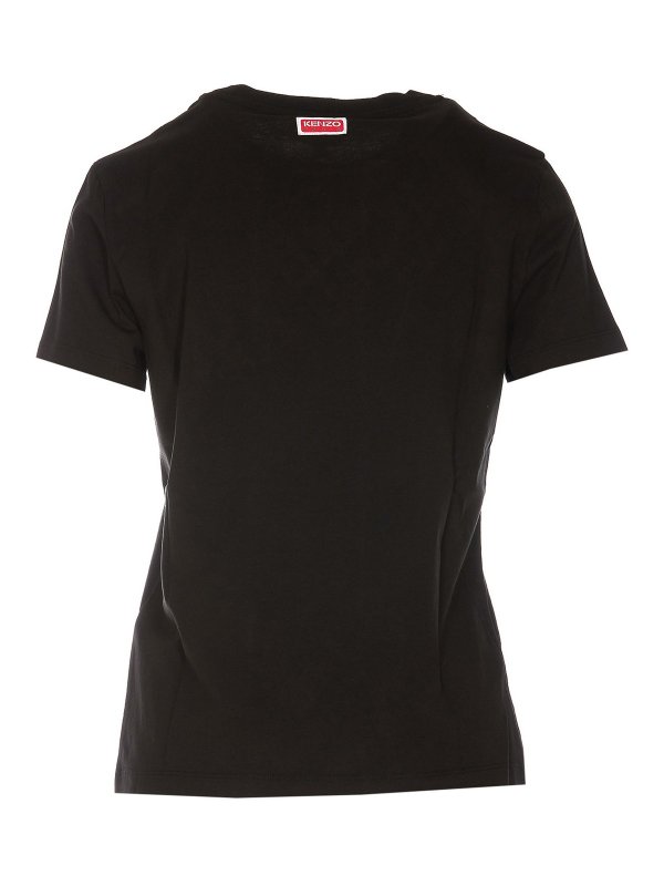 Kenzo Elephant logo t-shirt - Black - Women | FD62TS0824SO99J
