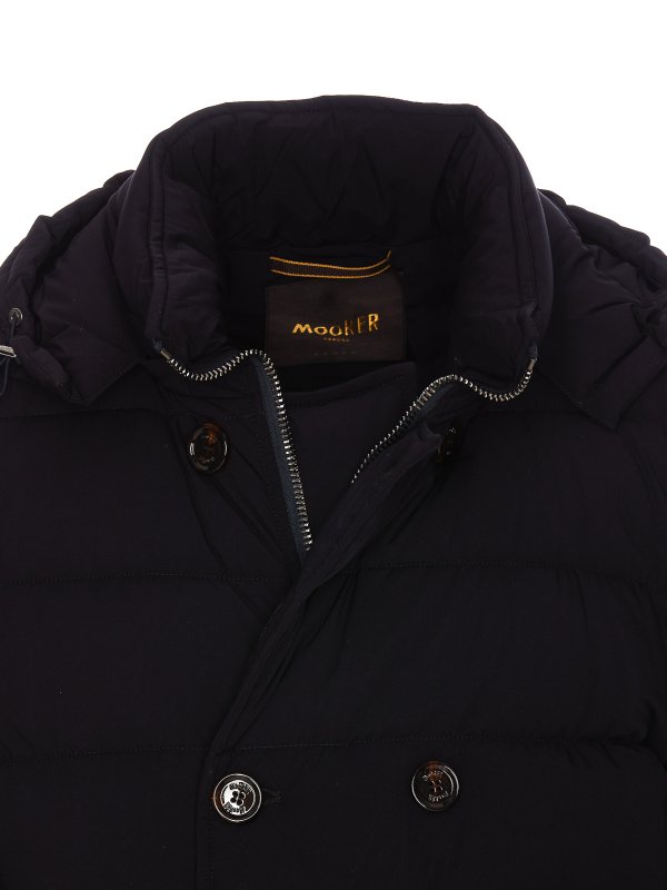 down jacket with frontal zip shop online: MOORER