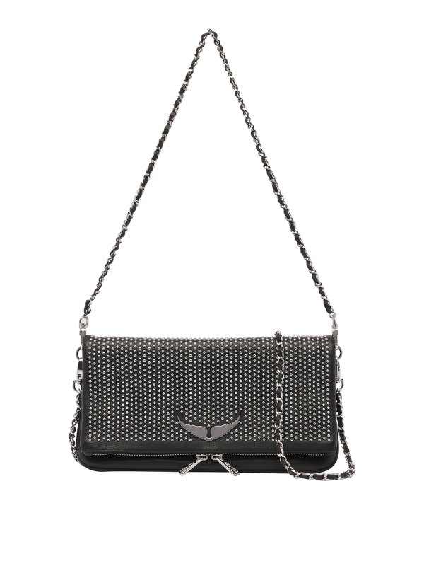 Rock Nano Plumetis Hobo Bag - Zadig & Voltaire - Leather - Black