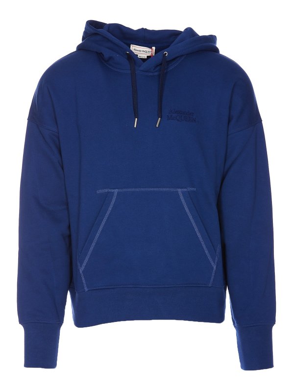 ALEXANDER MCQUEEN: スウェット＆セーター - スウェットシャツ/セーター - ブルー