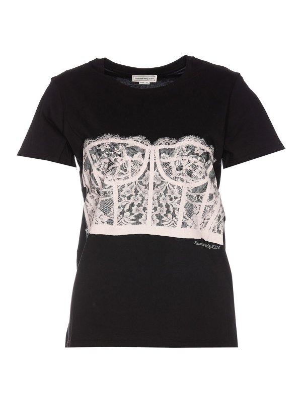 ALEXANDER MCQUEEN: T-shirts - T-Shirt - Noir