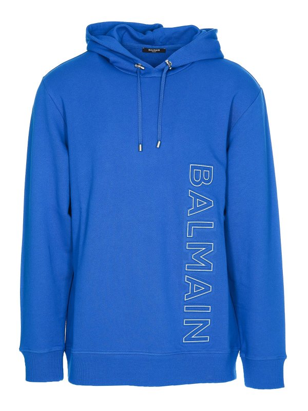 Balmain: Sweatshirts und Pullover - Sweatshirt - Blau