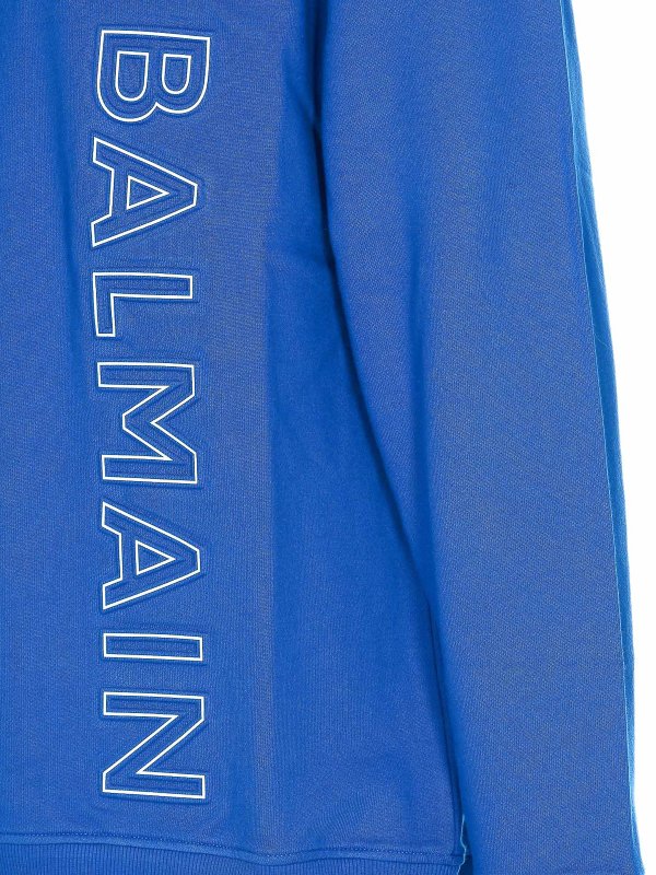 The Best Shops Balmain: Sweatshirts und Pullover - Sweatshirt - Blau