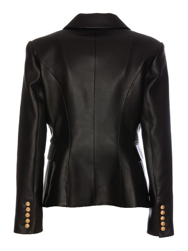 Balmain: Chaquetas de cuero online - Blazer - Negro