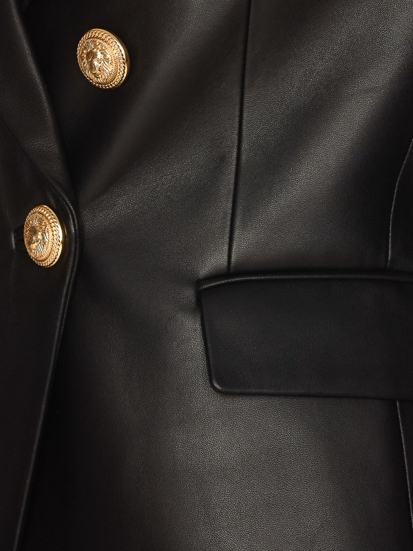 The Best Shops Balmain: Chaquetas de cuero - Blazer - Negro