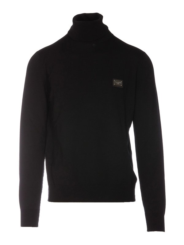 DOLCE & GABBANA: crew necks - Logo plaque pullover
