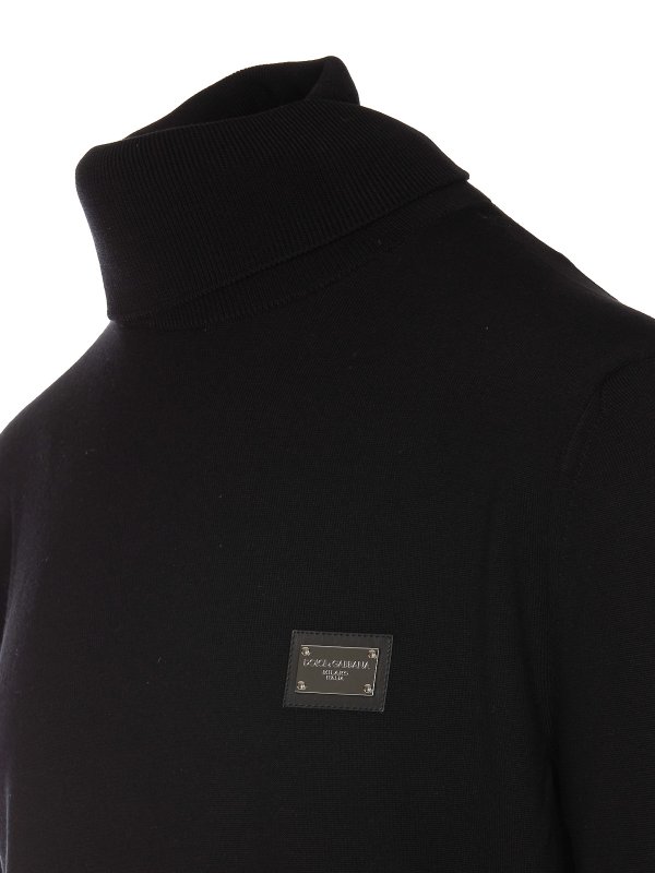 The Best Shops DOLCE & GABBANA: crew necks - Logo plaque pullover