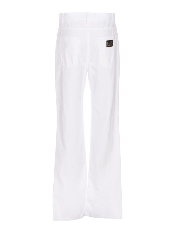 DOLCE & GABBANA: casual trousers online - distressed denim jeans