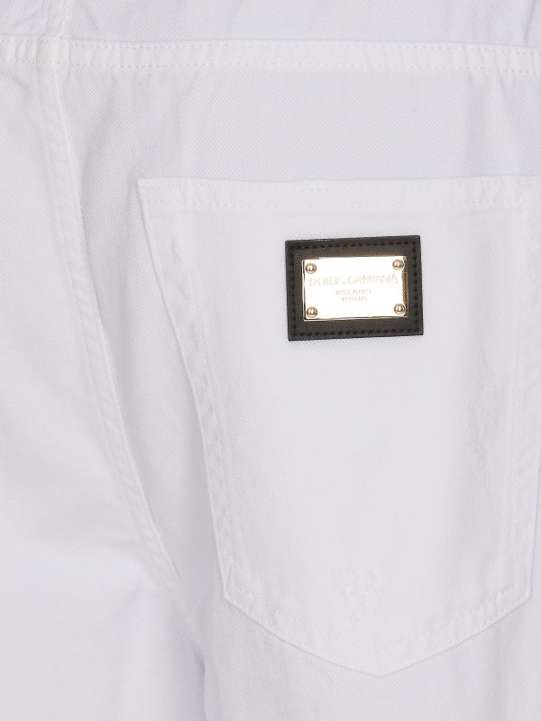 The Best Shops DOLCE & GABBANA: casual trousers - distressed denim jeans