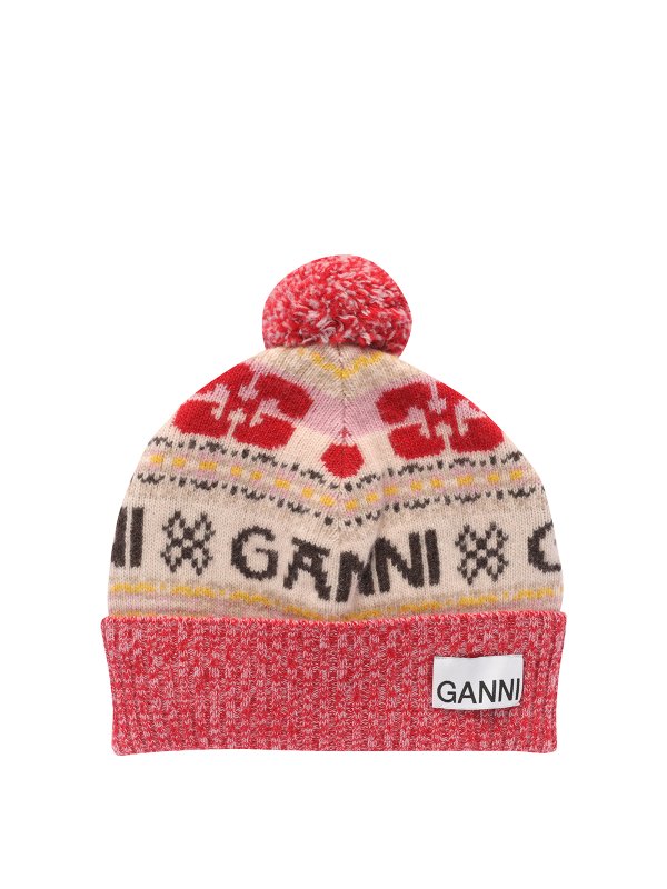 GANNI: Gorros - Gorro - Multicolor