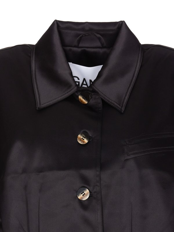 Double satin short jacket shop online: GANNI