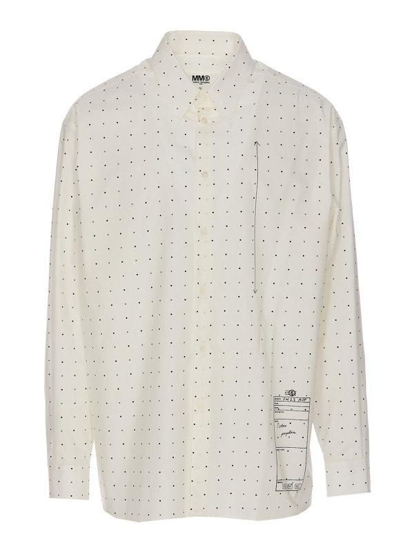 MM6 MAISON MARGIELA: shirts - white shirt with frontal buttons