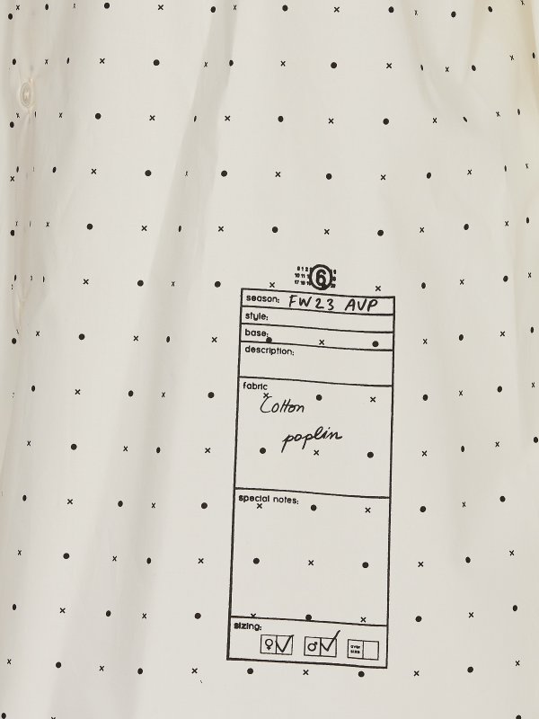 The Best Shops MM6 MAISON MARGIELA: shirts - white shirt with frontal buttons
