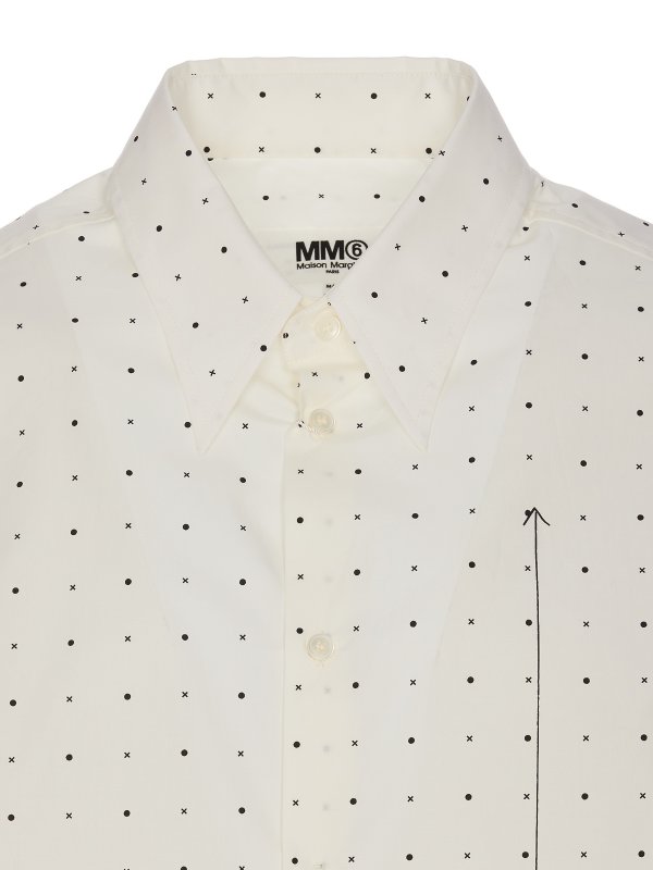 white shirt with frontal buttons shop online: MM6 MAISON MARGIELA