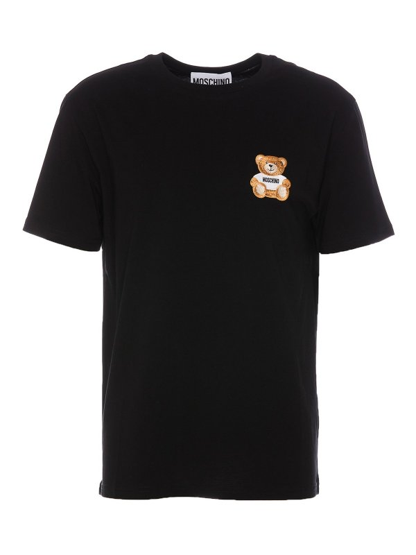 MOSCHINO: t-shirts - Teddy bear logo t-shirt