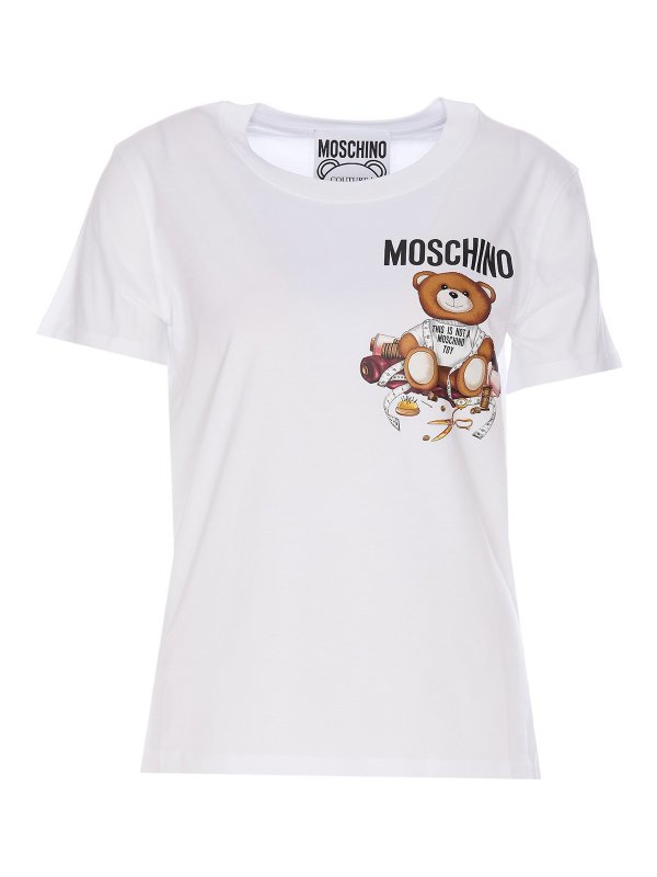 MOSCHINO: T-shirts - T-Shirt - Weiß