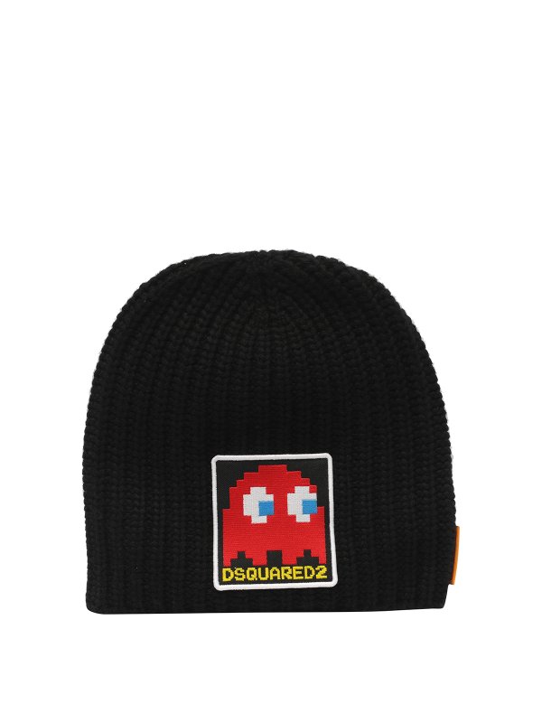 DSQUARED2: beanies - D2 pac-man hat