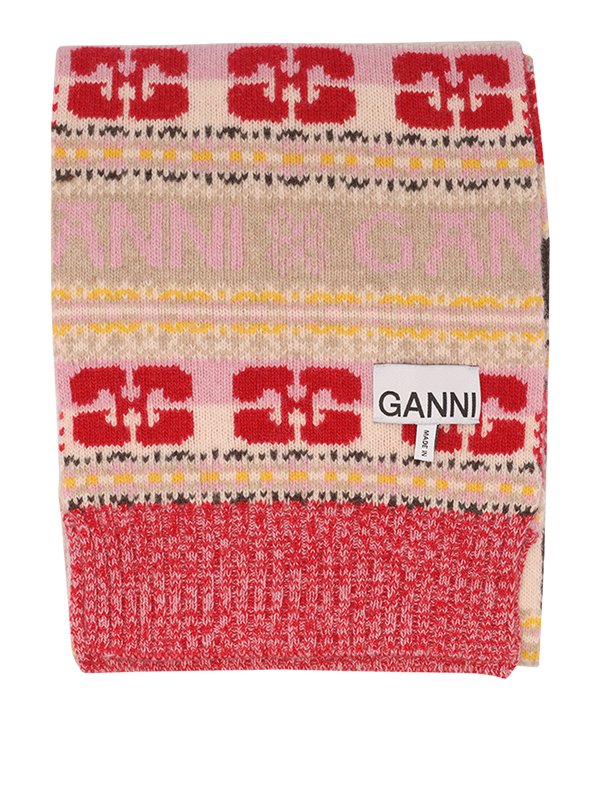 GANNI: Schals - Schal - Bunt