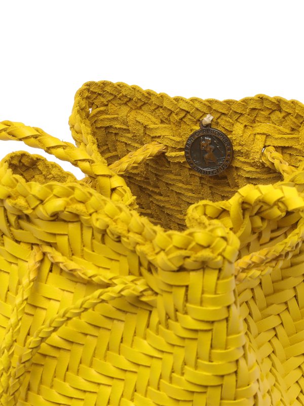 Borsa secchiello doppio salto con pompon shop online: DRAGON DIFFUSION