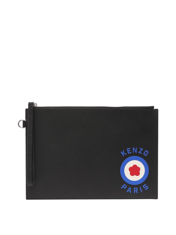 KENZO: クラッチバッグ - クラッチバッグ - 黒