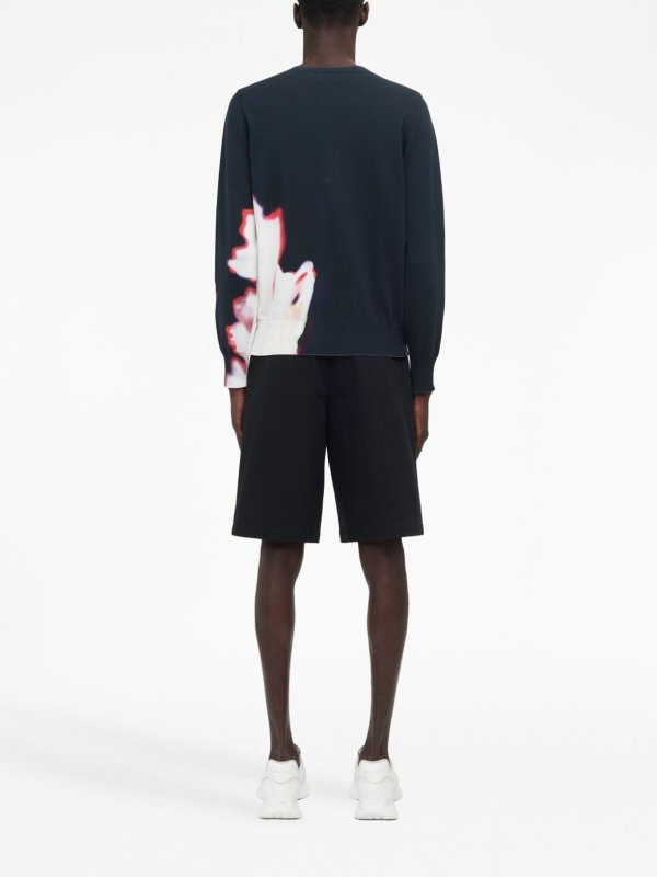 ALEXANDER MCQUEEN: Suéteres con cuello pico online - Suéter Cuello Redondo - Multicolor