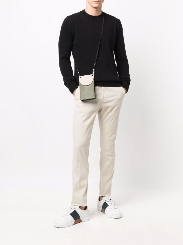 Ivory stretch-cotton slim-cut chinos shop online: DONDUP