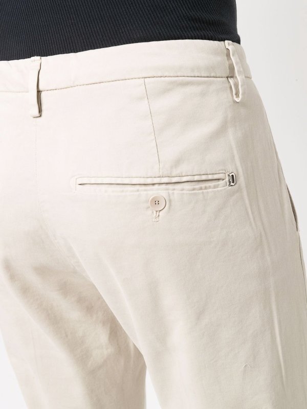 DONDUP buy online Ivory stretch-cotton slim-cut chinos