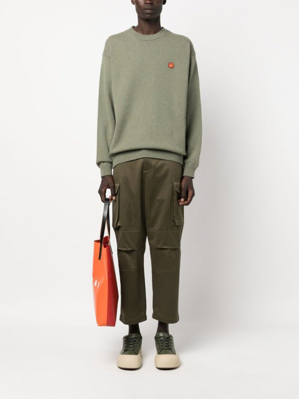 Rundhalspullover mit Blumenmuster shop online: KENZO