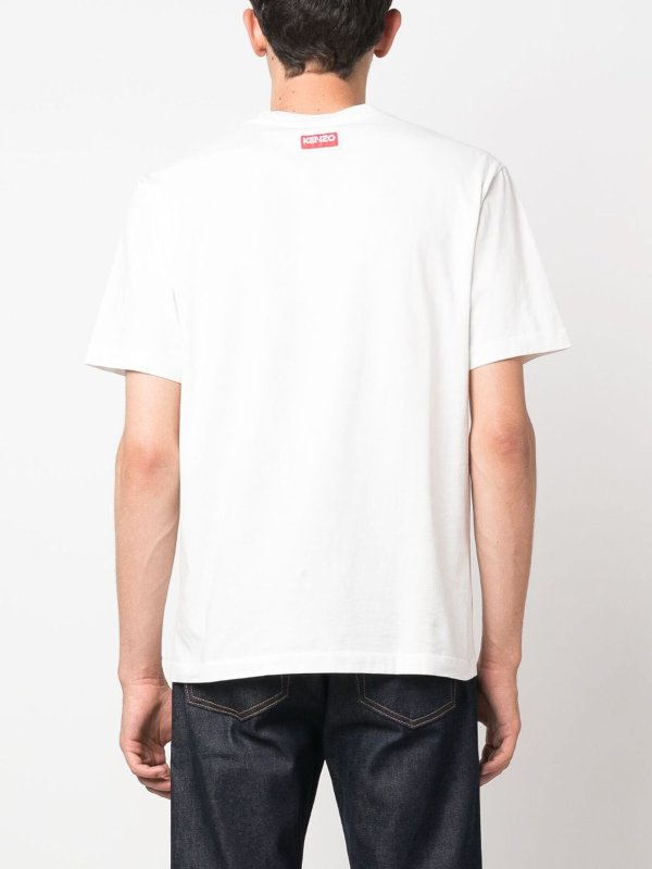 KENZO: T-shirts online - Pull Col Rond - Blanc