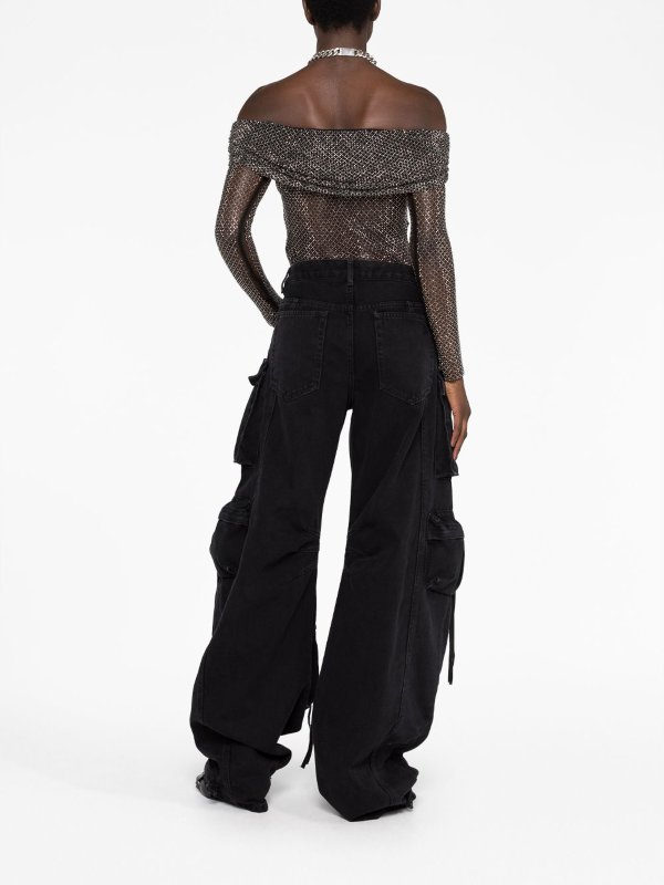  off-shoulder top  shop online: Self Portrait