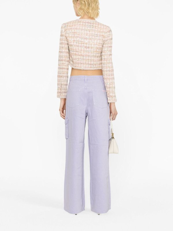 The Best Shops Self Portrait: Jeans à jambe droite - cargo - Violet