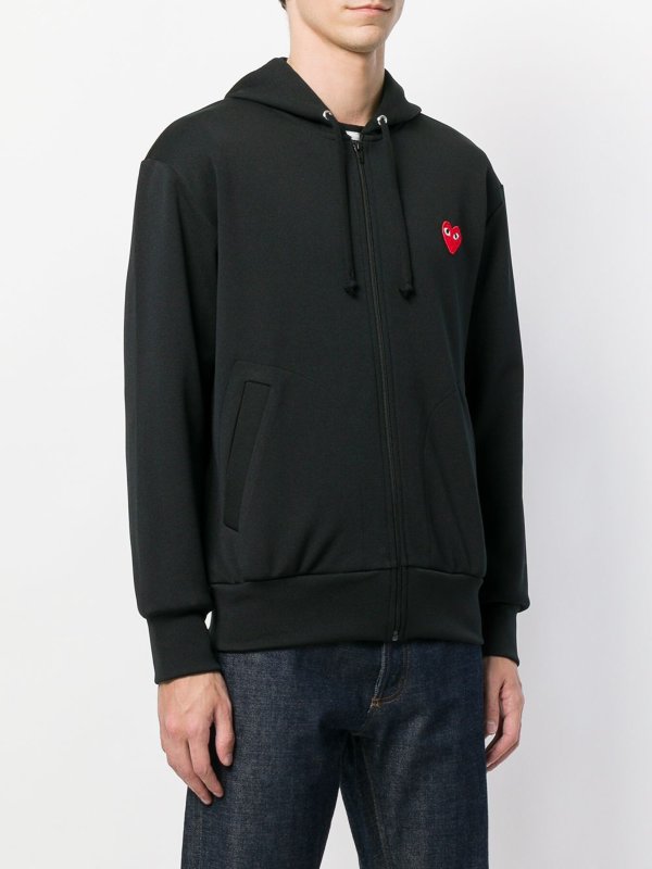 Sweatshirts Sweaters Comme des Garcons Play Heart patch zip up hoodie P1T1721