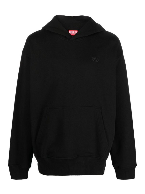 DIESEL: Felpe e maglie - Felpa con cappuccio ricamata con logo S-macs