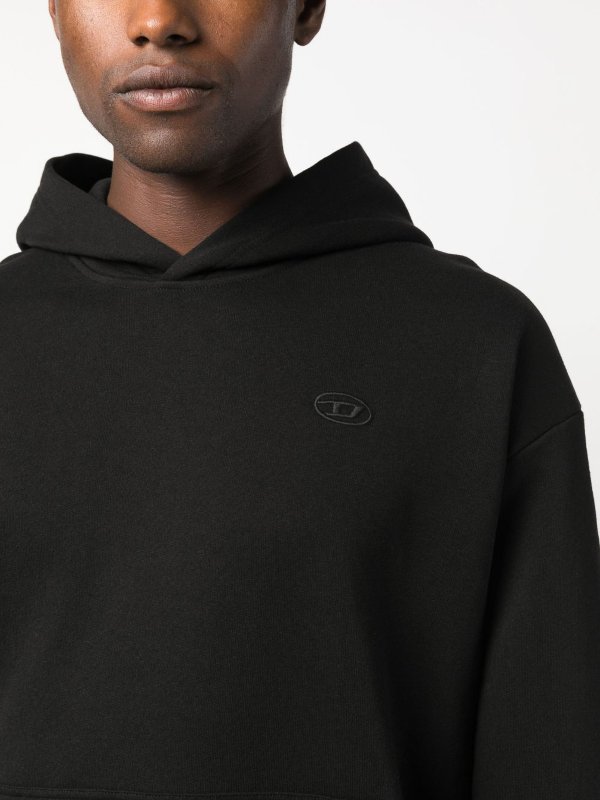 DIESEL buy online Felpa con cappuccio ricamata con logo S-macs
