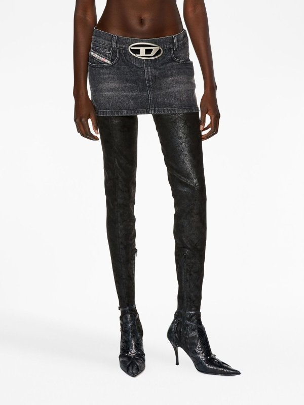 DIESEL: Jupes midi et au genou online - Jupe Midi - Noir