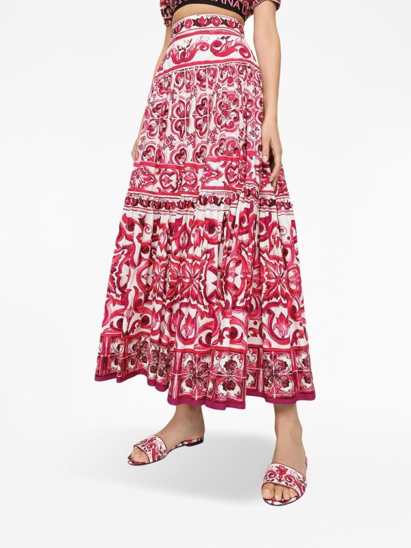 DOLCE & GABBANA: Knielange und Midi Röcke online - Midirock - Weiß