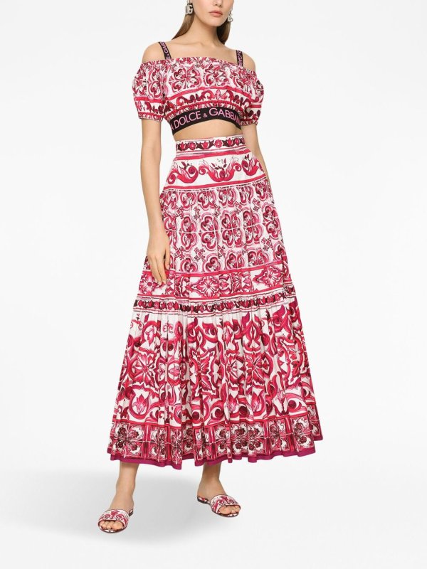 Midirock - Weiß shop online: DOLCE & GABBANA