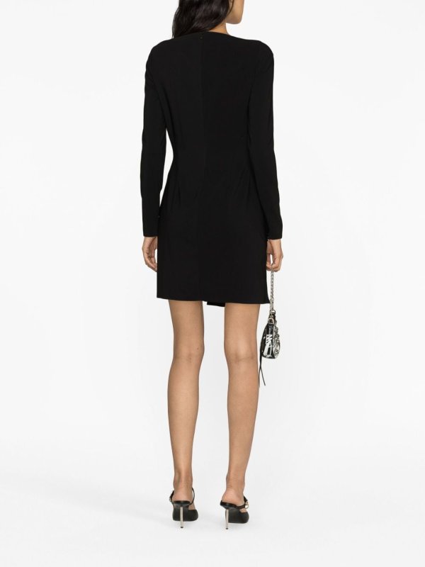 DSQUARED2: short dresses online - Logo-plaque draped dress